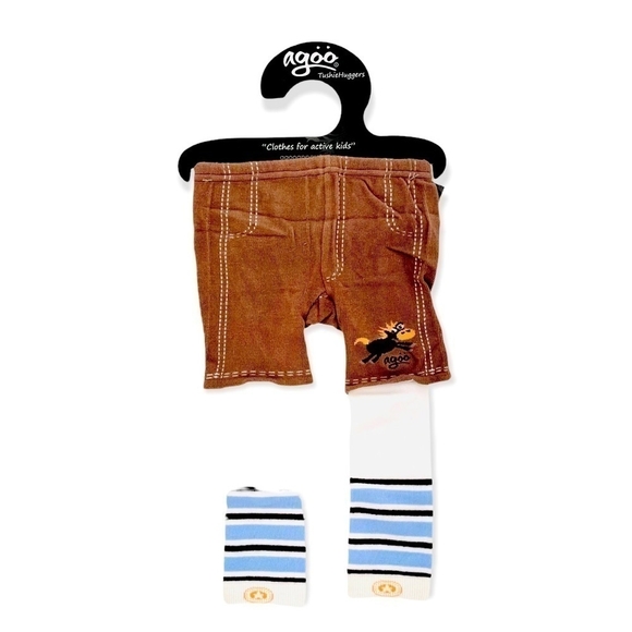 NWT AGOO Tushie Huggers Baby Boy Cowboy Crawler Leggings - Picture 2 of 3